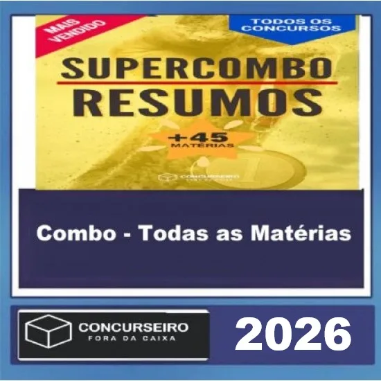 Combo - Todas as Matérias Concurseiro Fora da Caixa 2026 1 Concurseiro Fora da Caixa