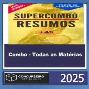 COMBO – TODAS AS MATÉRIAS – CONCURSEIRO FORA DA CAIXA 2025