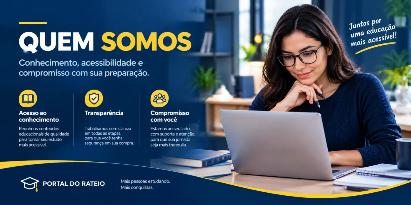 Quem somos 1 Quem Somos — Portal do Rateio O Portal do Rateio nasceu com o propósito de ampliar o acesso ao conhecimento, oferecendo uma alternativa acessível para pessoas que desejam investir em capacitação profissional e desenvolvimento pessoal. Acreditamos que a educação transforma vidas e que o acesso a conteúdos de qualidade não deve ser limitado por altos custos. Por isso, trabalhamos com um modelo colaborativo que permite aos nossos usuários participarem de rateios de cursos e materiais educacionais de forma organizada e transparente.