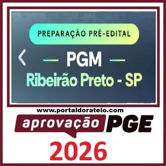Rateio de Curso Rateio de Curso PREPARAÇÃO PRÉ EDITAL - PGM RIBEIRÃO PRETO-SP Aprovação PGE 2026 1 Rateio de Curso