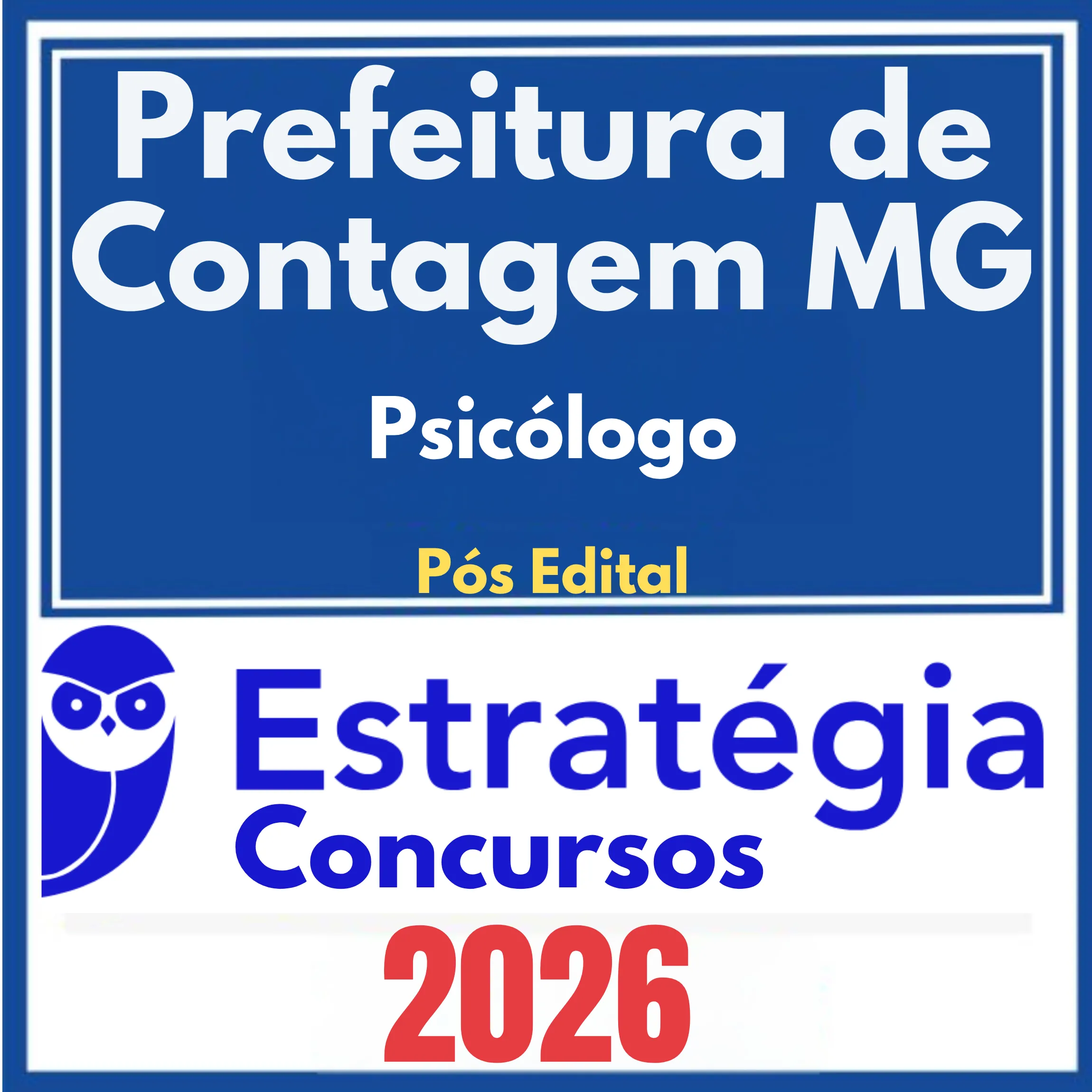 Prefeitura de Contagem MG (Psicólogo) Pós Edital - Estratégia 2026 1 pref-contagem-psicologo