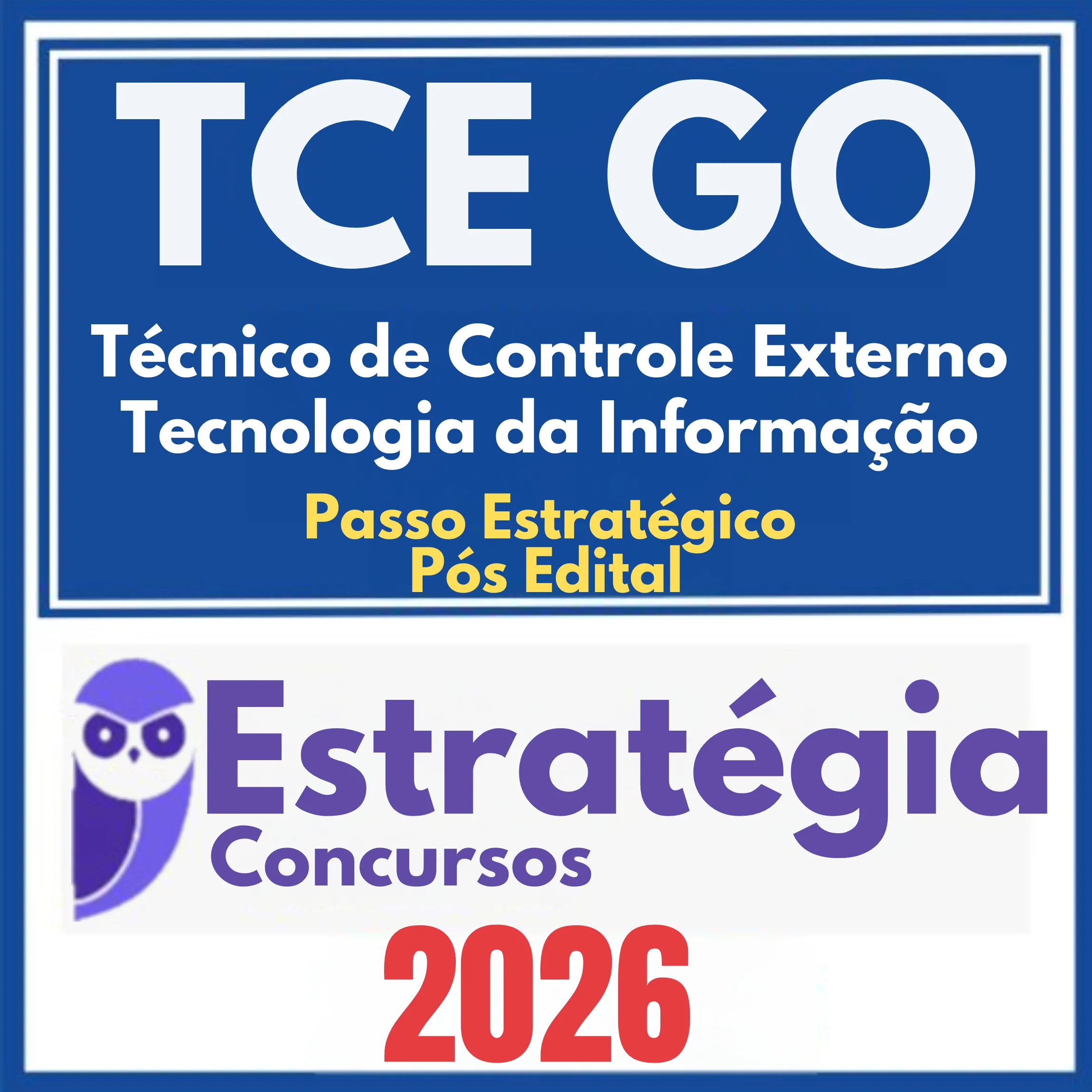 TCE GO (Técnico de Controle Externo - TI + Passo) Pós Edital – Estratégia 2026 1 tce-go-tec-ti