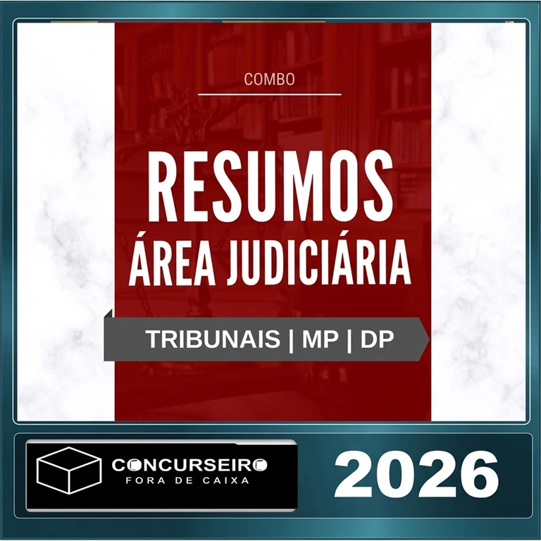 Combo - Área Judiciária Tribunais, MP e Defensorias Concurseiro Fora da Caixa 2026 1 area judiciaria fora da