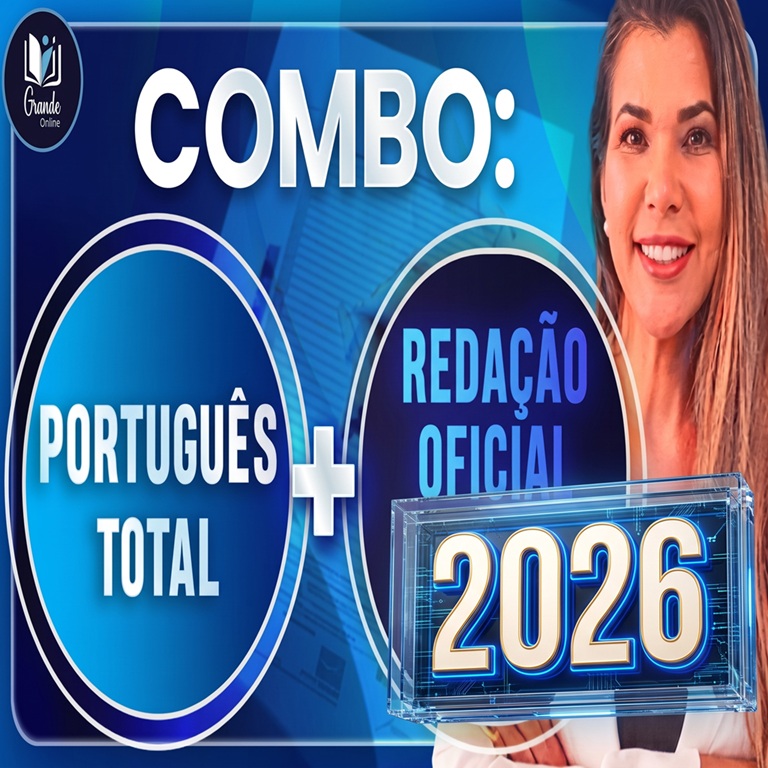 COMBO: PORTUGUÊS TOTAL + REDAÇÃO OFICIAL - Teoria + questões Grasiela Cabral 2026 1 cabral total