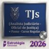 Prepare-se para os concursos dos Tribunais de Justiça (TJs) com o curso TJs – Analista Judiciário – Oficial de Justiça + Passo – Curso Regular Estratégia 2026.