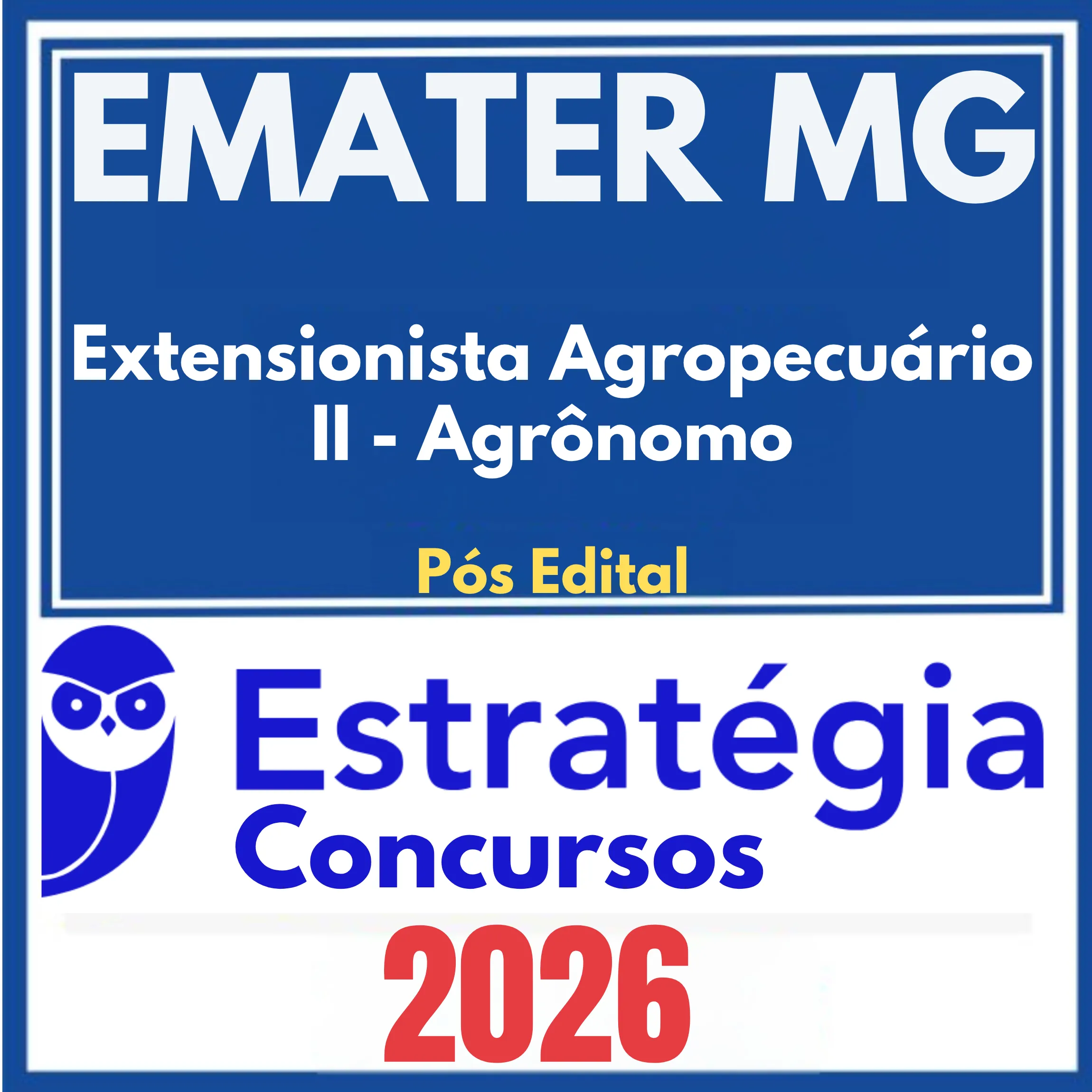 EMATER MG (Extensionista Agropecuário II - Agrônomo) Pós Edital - Estratégia 2026 1 emater-ext-agro-II